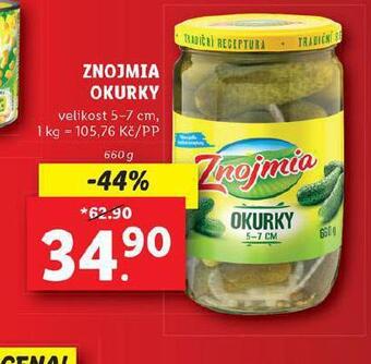Lidl Znojmia okurky nabídka