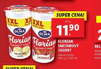 Lidl Florian smetanový jogurt nabídka