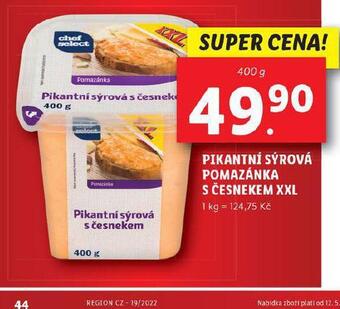 Lidl Pikantní sýrová pomazánka s česnekem xxl nabídka