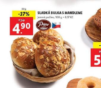Lidl Sladká bulka s mandlemi nabídka