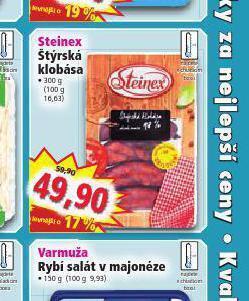Norma Štýrská klobása nabídka