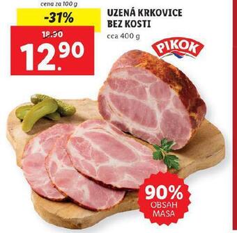 Lidl Uzená krkovice bez kosti nabídka