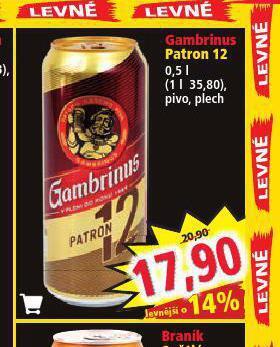 Norma Pivo gambrinus patron 12 nabídka