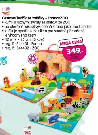 Cestovní kuffik se zvířáky - Farma/ZOO