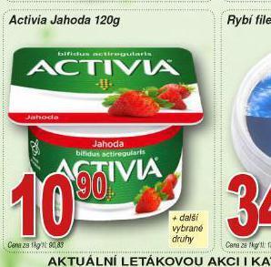 Lidl Activia jahoda nabídka