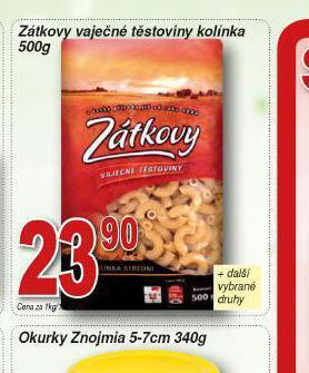 Lidl Zátkovy vaječné těstoviny nabídka