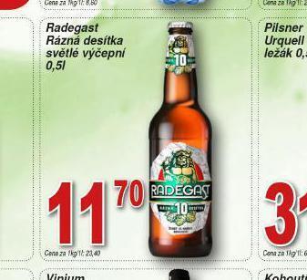 Lidl Pivo radegast rázná 10 nabídka