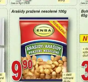 Lidl Arašídy pražené nesolené nabídka