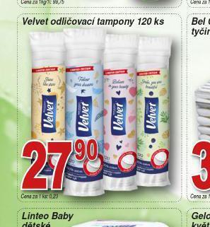 Lidl Velvet odličovací tampony nabídka
