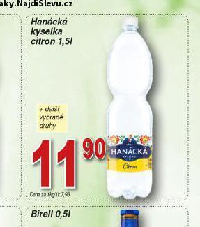 Lidl Hanácká kyselka citron nabídka
