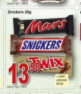 Lidl Snickers, mars, twix nabídka