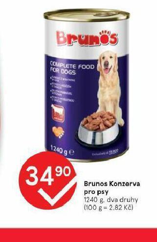 Tesco Brunos konzerva pro psy nabídka
