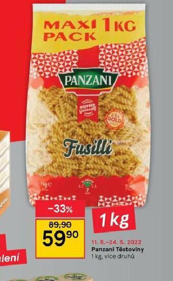 Tesco Panzani těstoviny nabídka