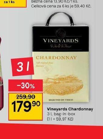 Tesco Vineyards chardonnay nabídka