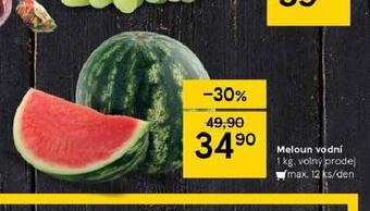 Tesco Meloun vodní nabídka