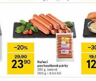 Tesco Kuřecí pochoutkové párky nabídka