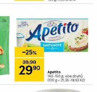 Tesco Apetito nabídka