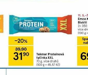 Tesco Tekmar proteinová tyčinka xxl nabídka