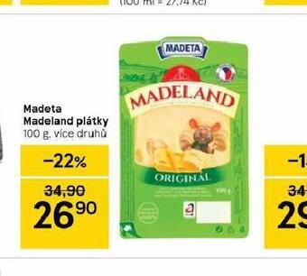 Tesco Madeta madeland plátky nabídka