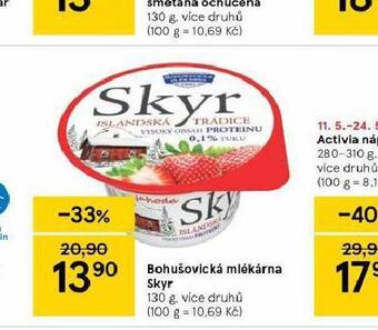 Tesco Bohušovická mlékárna skyr nabídka