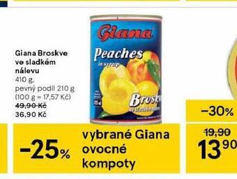 Tesco Giana broskve nabídka