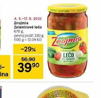 Tesco Znojmia zeleninové lečo nabídka