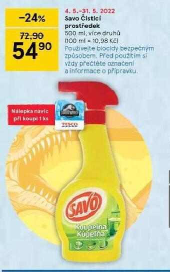 Tesco Savo čistící prostředek nabídka