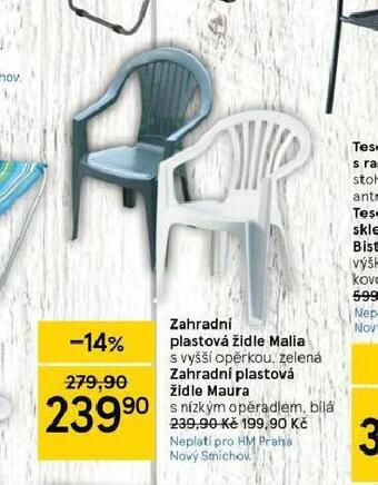 Tesco Zahradní plastová židle nabídka
