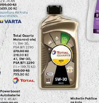 Tesco Motorový olej total quartz 5w-30 nabídka