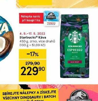 Tesco Starbucks káva nabídka