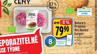 Jip Bio hovězí burger nabídka