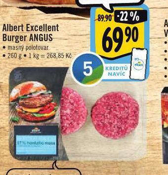 Jip Albert excellent burger angus nabídka