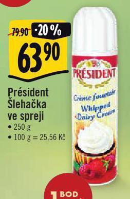 Jip Président šlehačka ve spreji nabídka