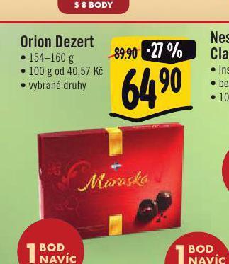 Jip Orion dezert nabídka