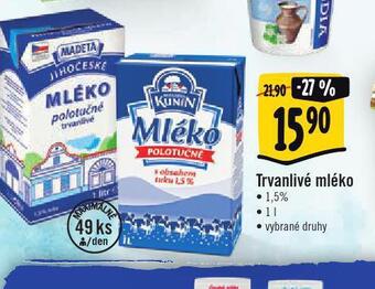 Jip Trvanlivé mléko 1,5% nabídka