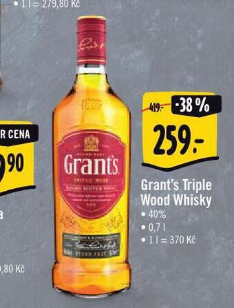 Jip Grant´s triple wood whisky nabídka