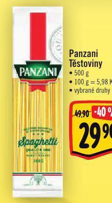 Albert Panzani těstoviny nabídka