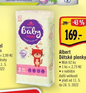 Albert Albert dětské pleny nabídka