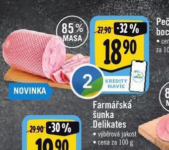 Albert Farmářská šunka delikates nabídka