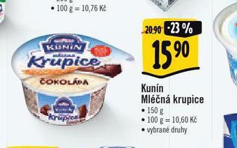 Albert Kunín mléčná krupice nabídka