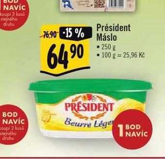 Albert Président máslo nabídka