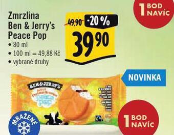 Albert Ben & jerry´s zmrzlinas peace pop nabídka