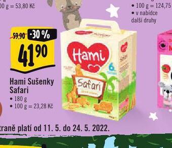 Albert Hami sušenky safari nabídka