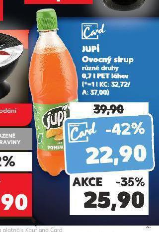 Kaufland Jupí ovocný sirup nabídka