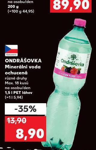 Kaufland Ondrášovka ochucená nabídka