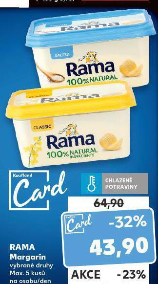 Kaufland Rama margarín nabídka
