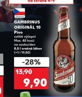 Pivo gambrinus originál
