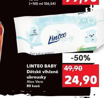 Kaufland Linteo baby dětské vlhčené ubrousky nabídka