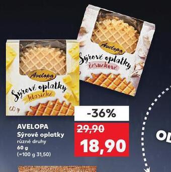 Kaufland Avelopa sýrové oplatky nabídka