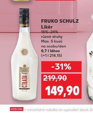 Kaufland Fruko schulz likér nabídka